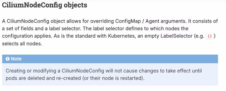 CiliumNodeConfig
