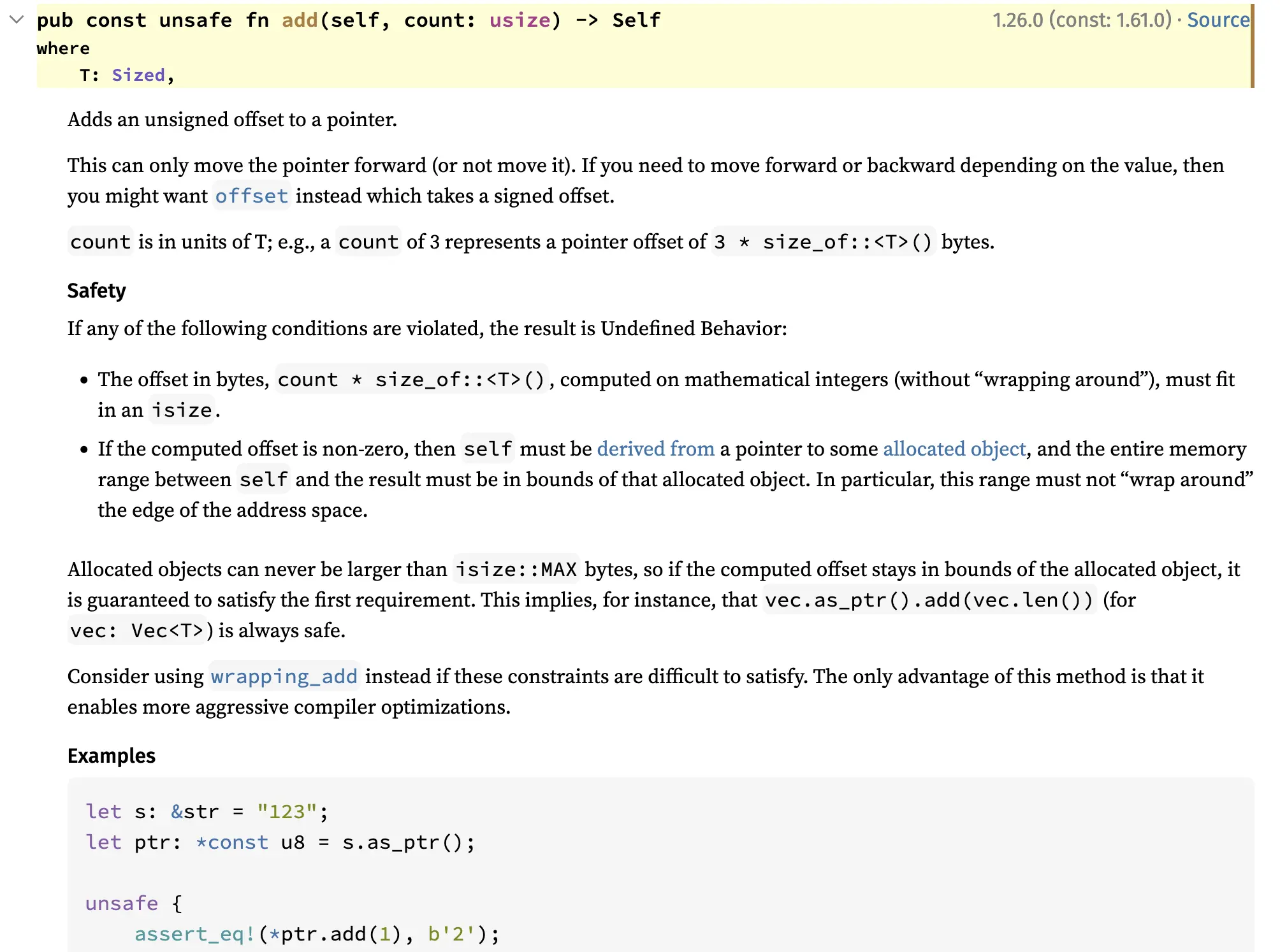 Method add documentation