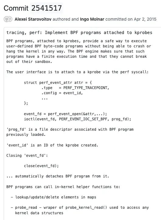 Patching kprobe eBPF