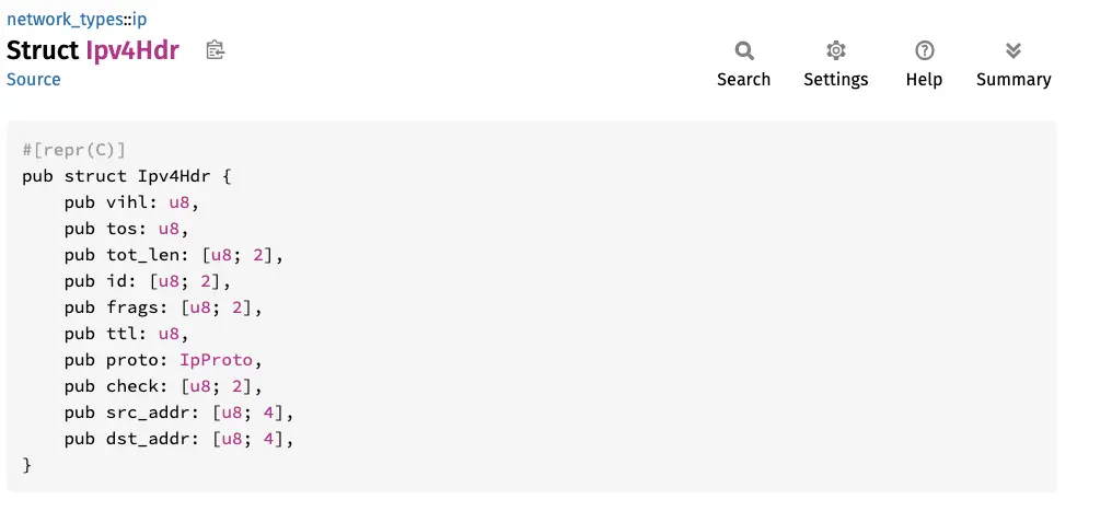Documentation Ipv4Hdr